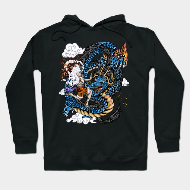 Epic Battle Luffy gear 5 vs Kaido Dragon Hoodie by daizzy